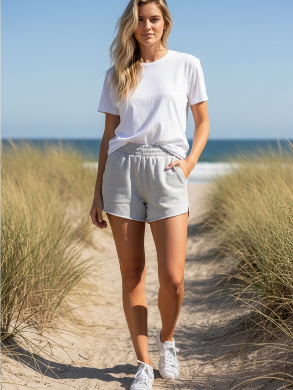 aerie Light Gray Athletic Lounge Shorts
